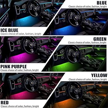 Amazon | 車内アンビエントライト、18 in 1 128カラフルLED